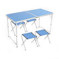 Стол для пикника со стульями Folding Table 7200, синий