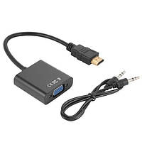 Конвертор hdmi в vga+ аудіо (шт.hdmi- гн.vga+ шнур aux)