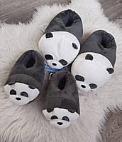 Тапочки плюшевые Панды /Женские тапки / Тапочки панда / Детские тапочки /Тапки кигуруми / Тапочки для дома