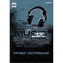 Зошит для нот А4 20 аркушів Kite Listen to the sound K21-404, 48471