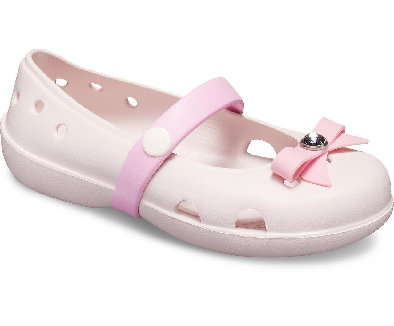 Балетки Crocs Kids Keeley Charm Flat Рожевий