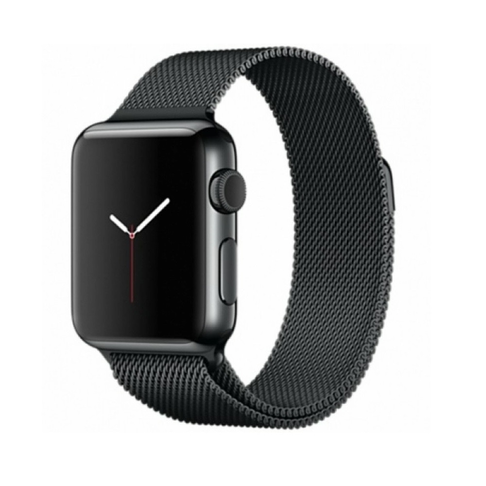 Ремінець для годинника Milanese loop steel bracelet Apple watch, 42-44 мм. Black