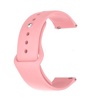 Ремешок силіконовий для часов 20 мм Sport design блідо-рожевий