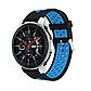 Ремінець силіконовий для годинника 20 мм Nike design чорний з синім, фото 3
