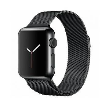 Ремінець для годинника Milanese loop steel bracelet Apple watch, 38-40 мм Black