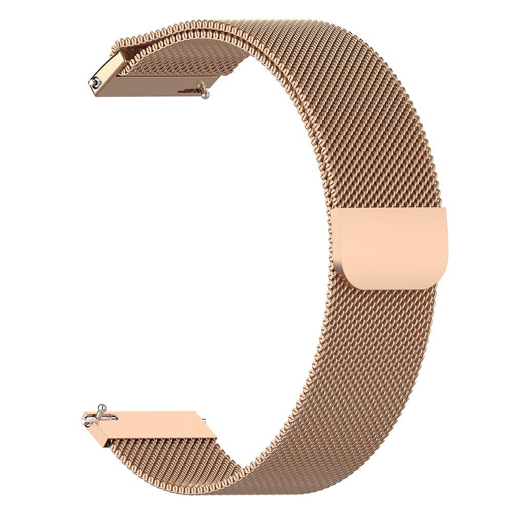Ремінець металевий для годинника 20 мм міланська петля рожеве золото, фото 1
