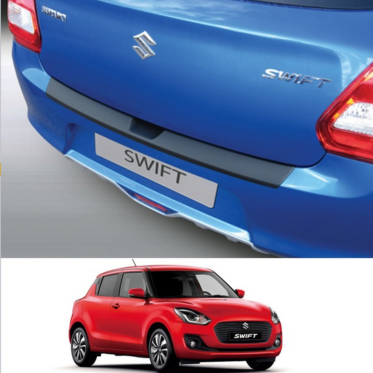 Пластикова захисна накладка на задній бампер для Suzuki Swift 3/5 Dr 2017+