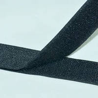Липучка текстильна 25 мм чорна (25 м/боб) М'яка липучка з текстилю Скотч-липучка для текстилю