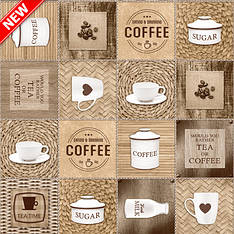 Клейонка на кухонний стіл Декорама Кавовий мотив