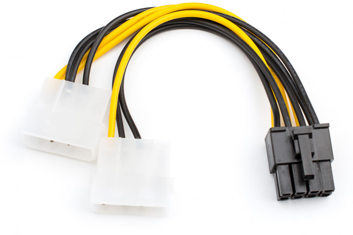 Кабель питания для видеокарт, 2шт Molex - 8 pin, переходник 2 x 4pin to 8pin - фото 2 - id-p1374366526