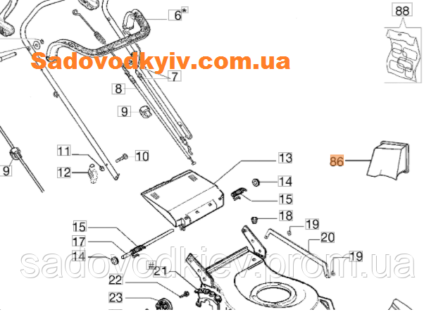 Купить Заглушка для мульчирования для газонокосилки Oleo-Mac GV 53 TK ...