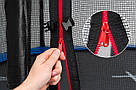 Батут Hop-Sport 10ft (305 см) чорно-зелений із зовнішньою сіткою (4 ноги). Для дома з сіткою, фото 11