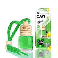 Ароматизатор в машину подвесной на зеркало Aroma Car Wood 6ml  пахучка для авто с ароматом LEMON Лимон