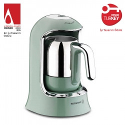 Електрична турка кавоварка для кави по-турецьки Korkmaz A860  турка нержавіюча сталь Бірюзовий