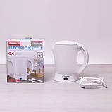 Електрочайник 0.6 літра з двома чашками Kamille 1718А, фото 6