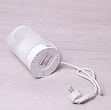 Чайник електричний Kamille 0.6 л пластиковий (білий/блакитний c чашками і ложками) KM-1718B, фото 10