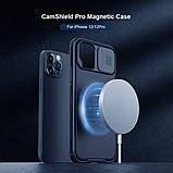 Магнітний чохол Nillkin для iPhone 12 / 12 Pro (6.1 ") (CamShield Pro Magnetic Case) Black з захистом камери, фото 6