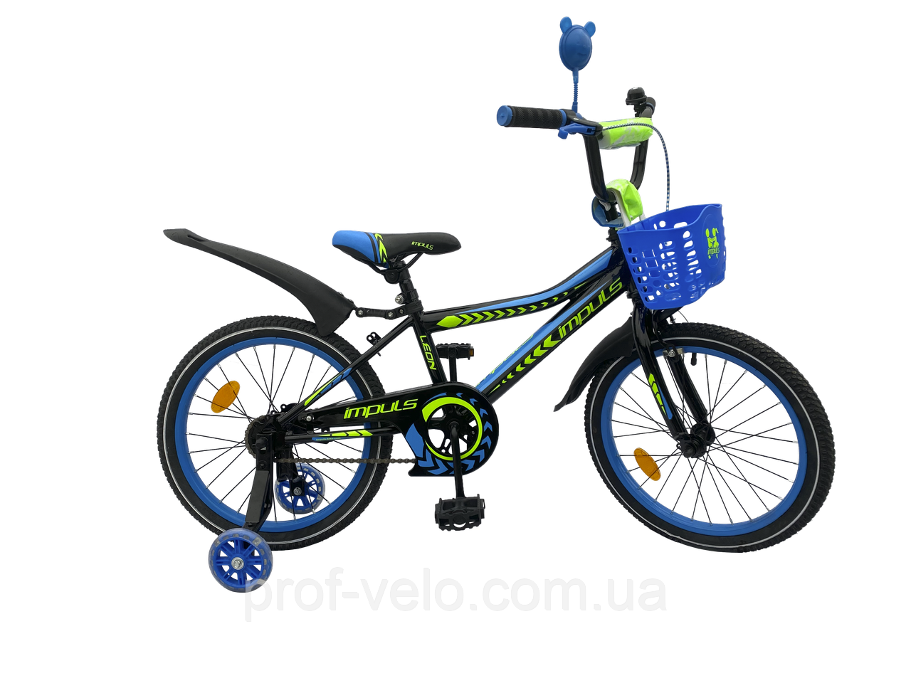 Велосипед дитячий IMPULS SP LEON 20" чорно-сине-салатовий
