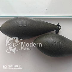 Коропове грузило Modern-Fishing — "Fat Long Cast" порошкова фарба "Green Powder", 100 г