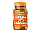 Вітамін К2 Puritan's Pride Vitamin K-2 50 mcg (MenaQ7) 30 капсули, фото 3