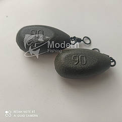 Коропове грузило Modern-Fishing — "Flat Pear" порошкова фарба "Green Powder", 90 г