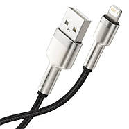 Кабель USB на Lightning 2.4A для техніки Apple шнур лайтнінг на юсб Baseus Cafule Series Metal Data Cable 1м, фото 2