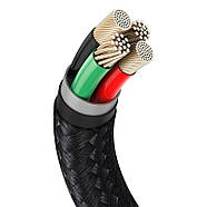 Кабель USB на Lightning 2.4A для техніки Apple шнур лайтнінг на юсб Baseus Cafule Series Metal Data Cable 1м, фото 4