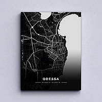Картина Карта Одессы Odessa map 30х40см