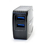 Зарядний пристрій USB 4you A24 (2.4A, Smart IC, Auto ID, покращена плата, 2USB, Led підсвічування), фото 5
