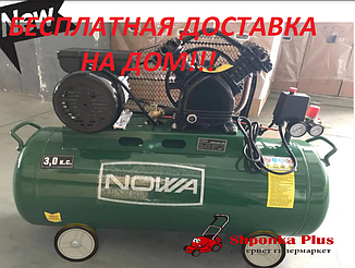 Компресор пасовий, 2 циліндра, 2.3 кВт, 100л, 420 л / хв NOWA КРN 420-100