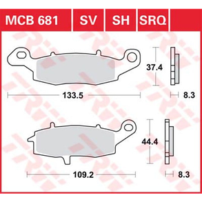 Мотоколодки TRW LUCAS MCB681SV аналог аналог FDB2048 / BRAKING BR782 / BREMBO 07KA1907/EBC FA229, фото 4