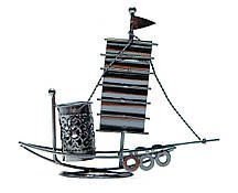 Техно-арт підставка під ручки "вітрильник" метал (17х20х5,5 см)(j042c)