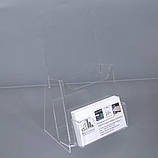 Буклетниця під єврофлаєр вертикальна із візитівкою, акрил 2 мм, фото 2