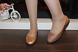 Балетки туфли женские золотистые Т1256, фото 6