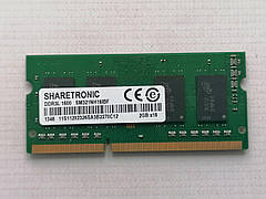 Оперативна пам'ять SHARETRONIC DDR3L 1600 SODIMM 2GB x16  SM321NH16IBF