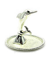 Підставка під кільця "дельфін" (7х8,5х7,5 см)(2580lq)"срібло"