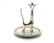 Підставка під кільця "жираф" (9х9,5х7,5 см)(2567lq+)"срібло"