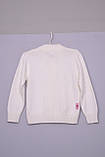 Л-140 Кофта, кофточка, джемпер для дівчинки ошатна на ґудзиках біла 86 зріст, фото 2