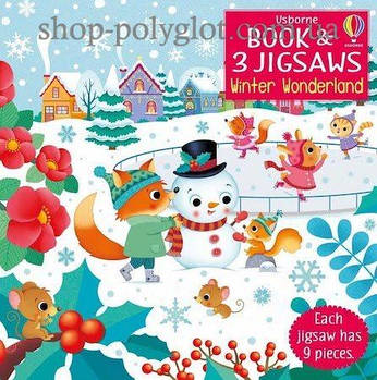 Книга Пазл Usborne Book and 3 Jigsaws: Winter Wonderland