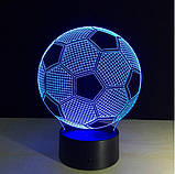 3D світильник, "М'яч", креативні подарунки хлопцеві, оригінальний подарунок хлопцю, подарунок для хлопця на ін, фото 6