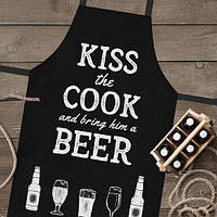 Фартук полноцветный Сolorful Kiss the cook and bring him a beer