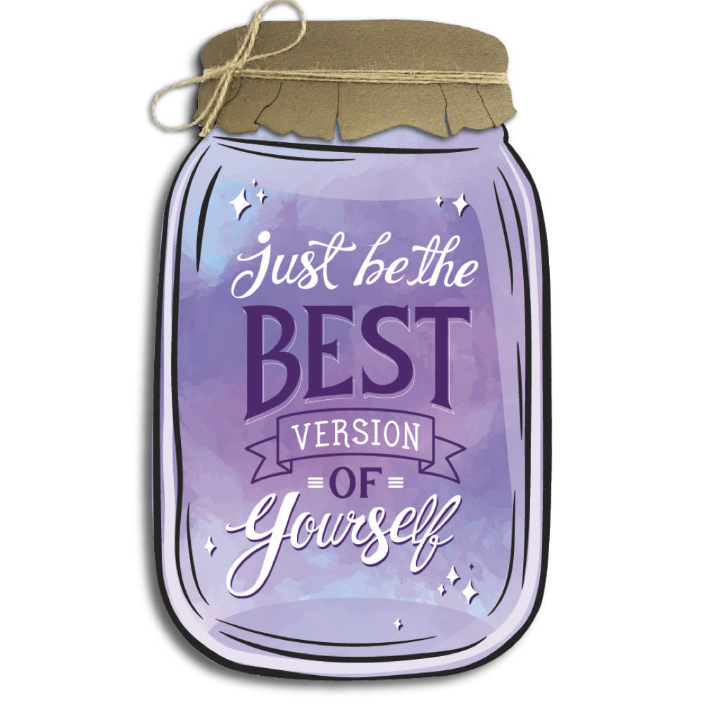 Декоративна дерев'яна табличка у формі банки Just be the best version of yourself хрб0011фа Тур-Колекшн