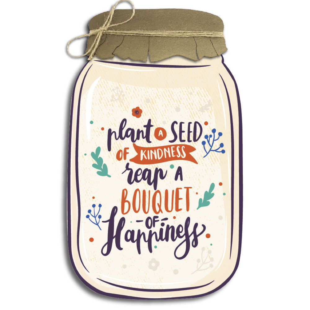 Декоративна дерев'яна табличка у формі банкиPlant a seed of kindness reap a bouquet of хрб0012ба Тур-Колекшн