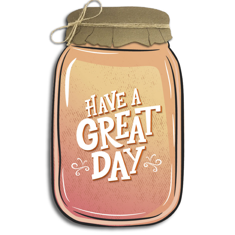 Декоративна дерев'яна табличка у формі банки Have a great day хрб0009ора Тур-Колекшн