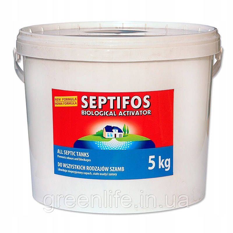 Septifos, біоактиватор для септика, вигрібних ям, туалетів Septifos vigor, 5 кг