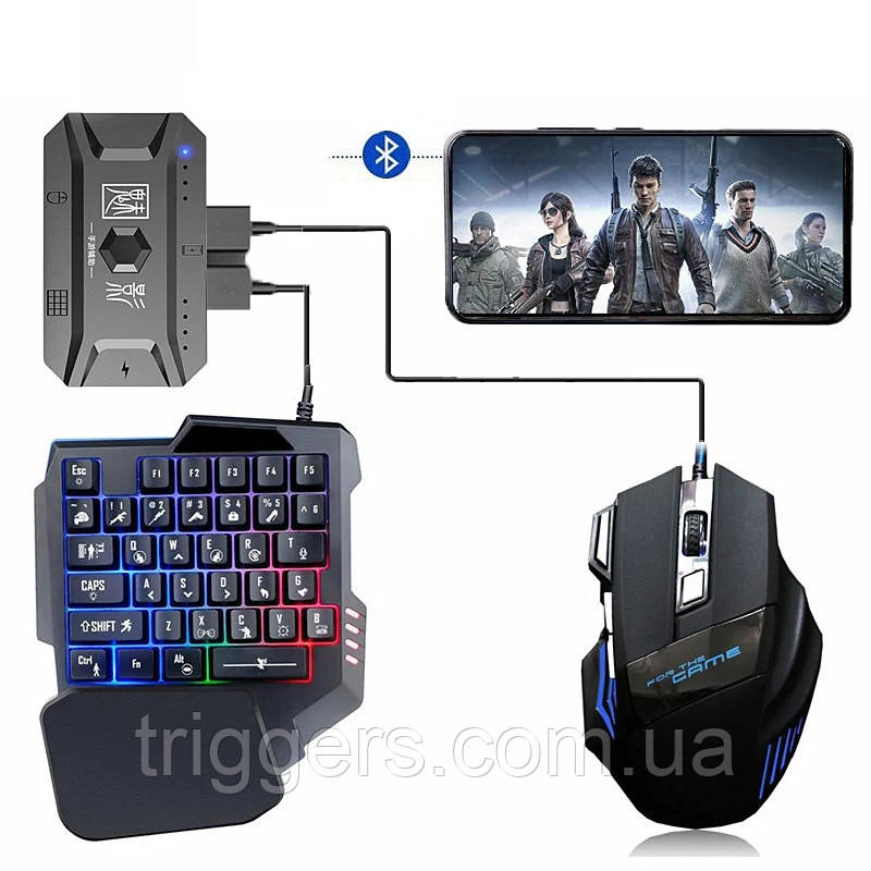 Combo-комплект конвертер Union M1 Pro клавіатура і мишка для телефонів з MTK процесорами по Bluetooth ver:5.0