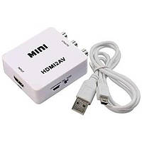 Конвертер HDMI в AV (гн.HDMI (IN)- 3гн.RCA(OUT))