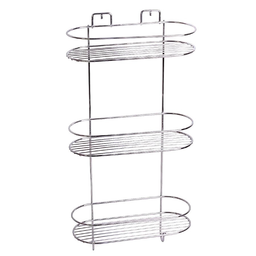 3-ярусна овальна полка для ванної 55*27*11 см Besser