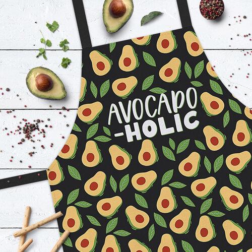 Фартук полноцветный Сolorful Avocado-holic