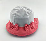 Панама дитяча 48, 50, 52 розмір бавовна для дівчинки панамка головні убори біла (ПД104), фото 2
